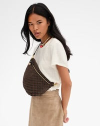 Grande Fanny | Black / Chocolate Woven Checker