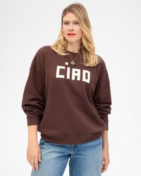 Oversizes Sweatshirt | Chocolate w/ Cream Block Ciao