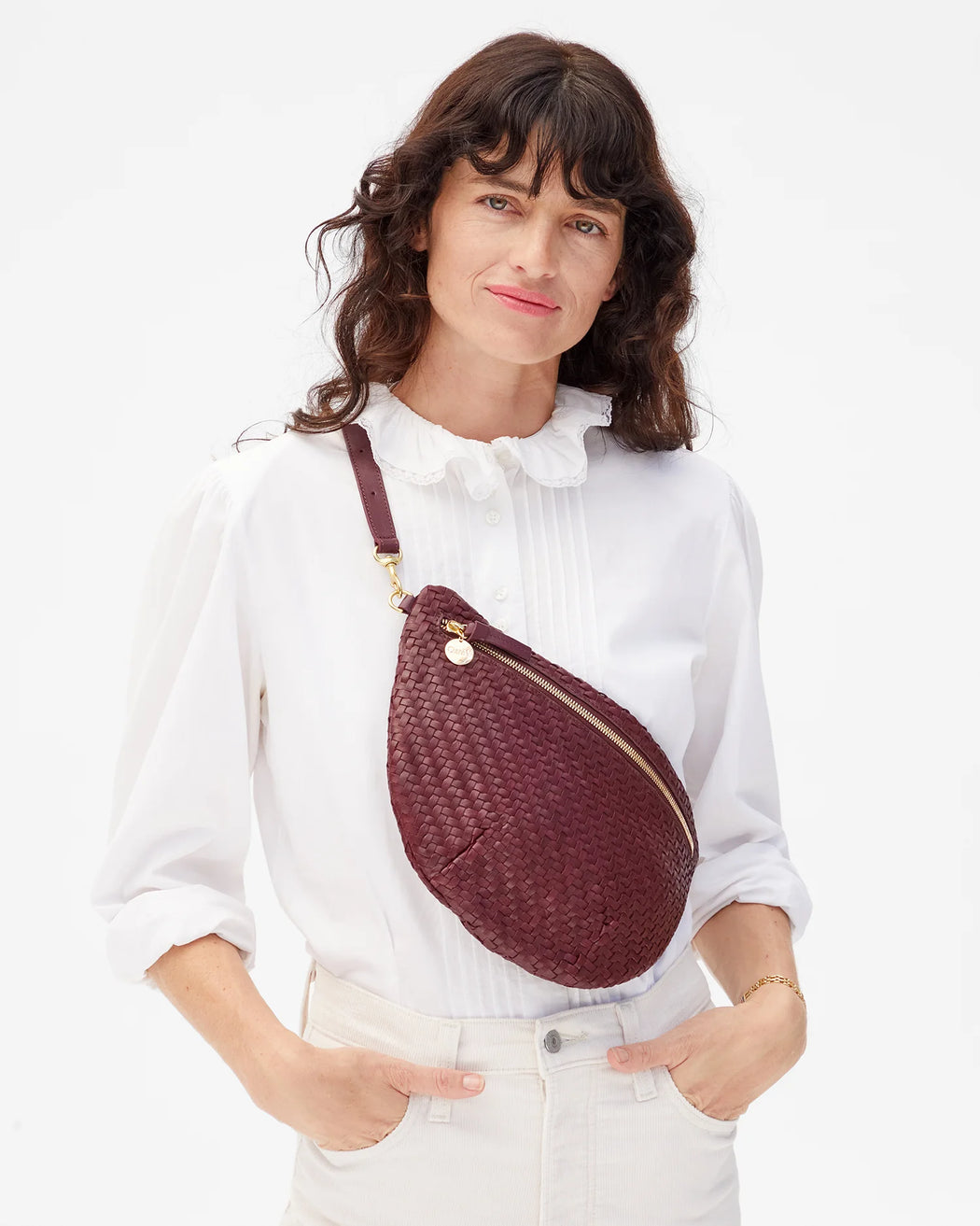 Grande Fanny | Cassis Woven Zig-Zag
