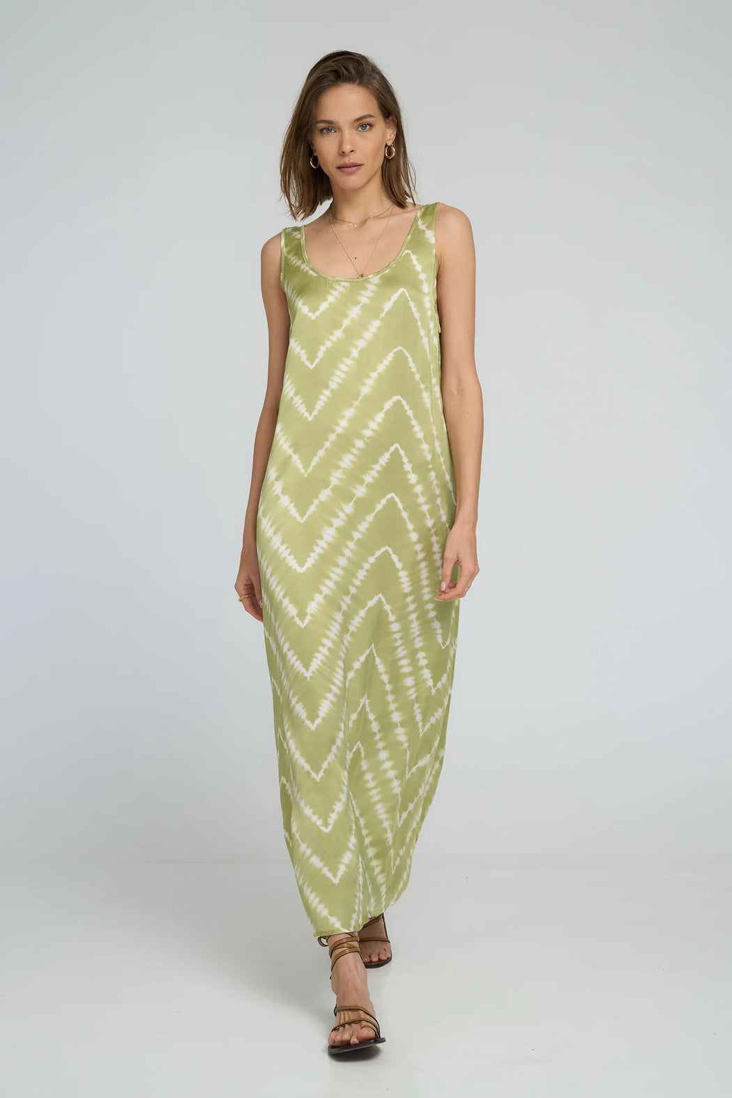 Safran Maxi Dress | Celestial Tie Dye Green Apple
