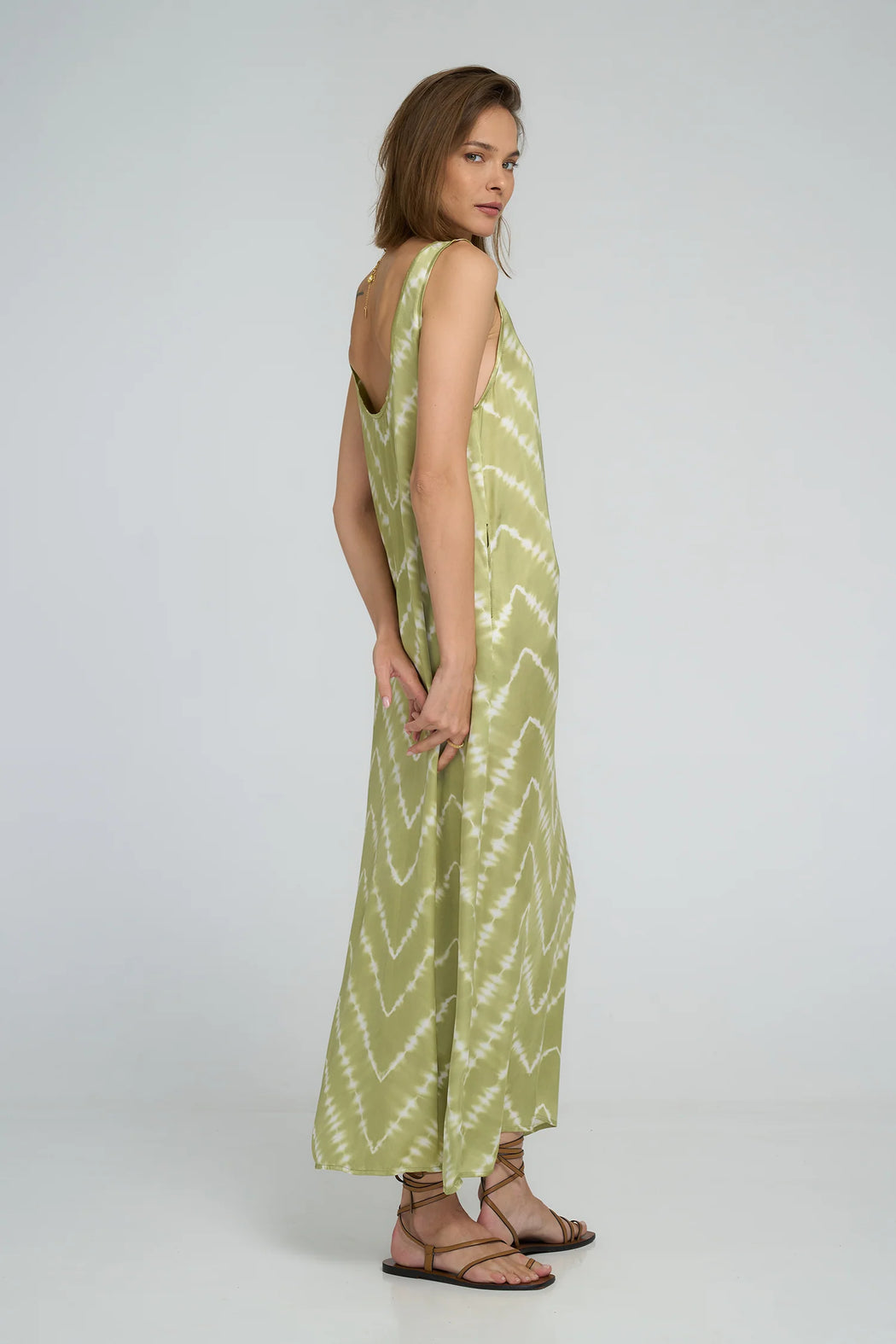 Safran Maxi Dress | Celestial Tie Dye Green Apple