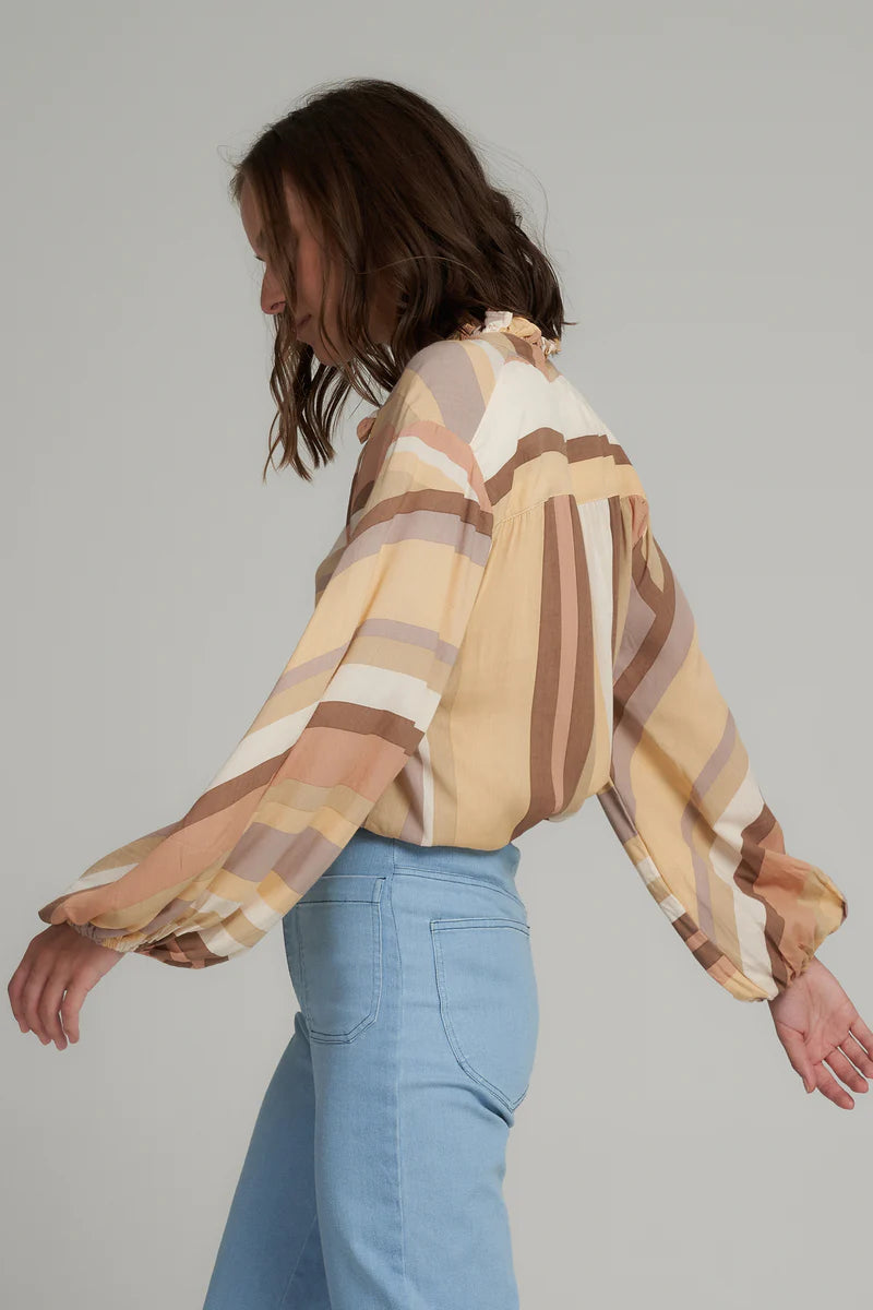 Indah Blouse | Retro Stripe