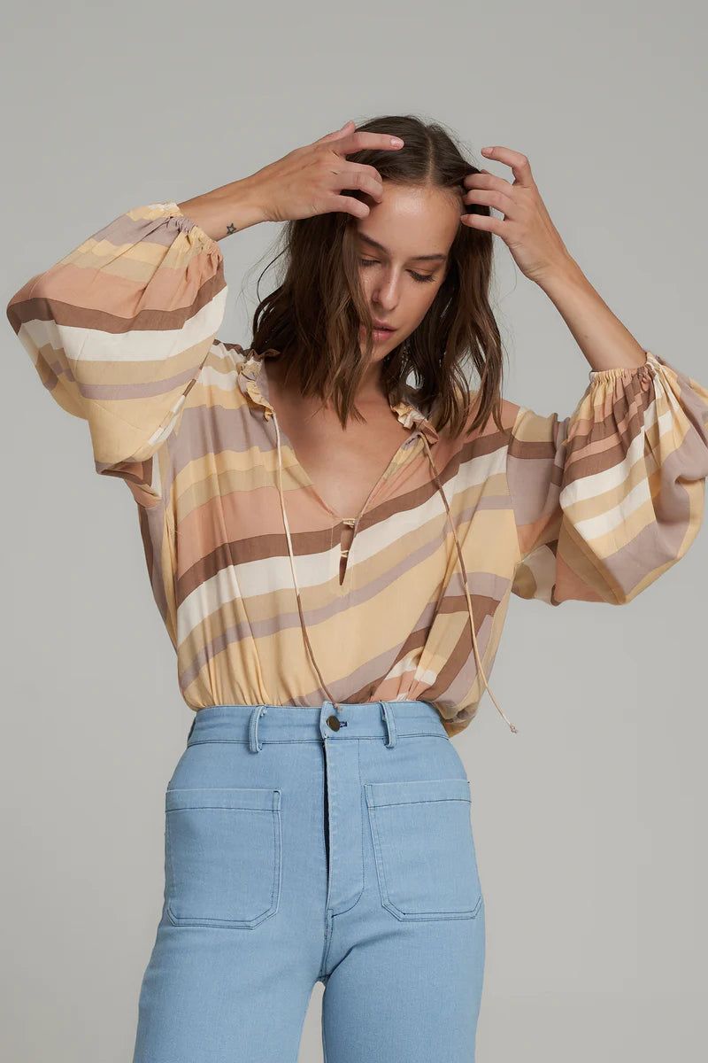 Indah Blouse | Retro Stripe