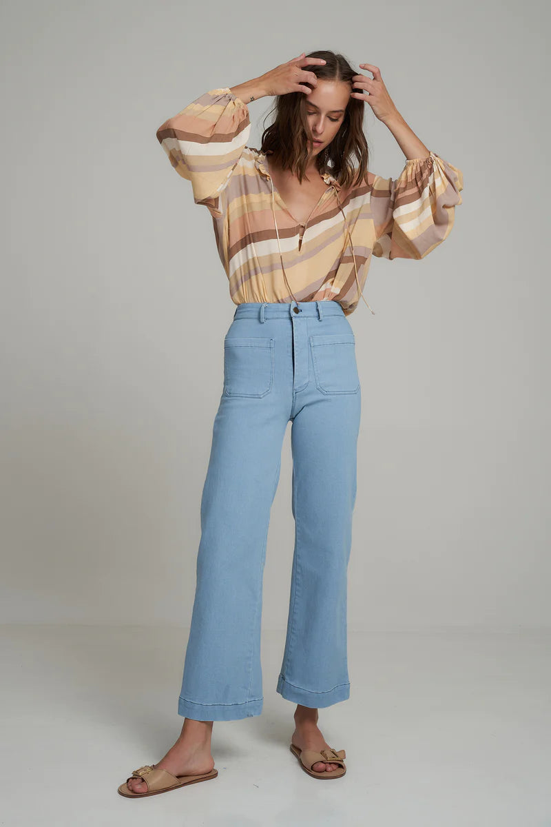 Indah Blouse | Retro Stripe