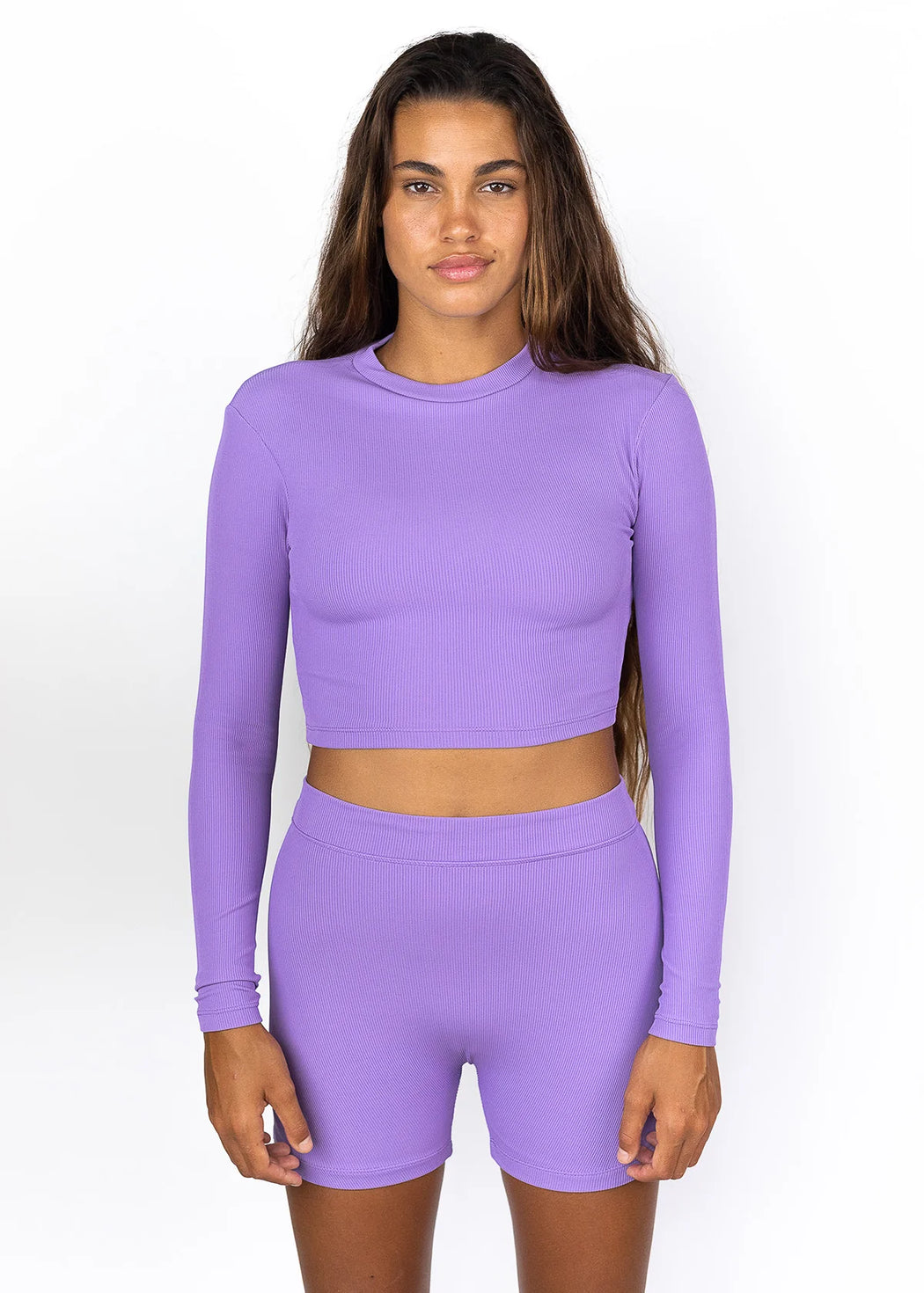 Cropped Rashguard | Iris Ribbed