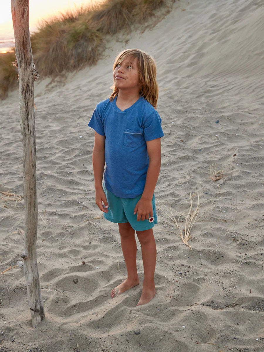 Kids Hemp Pocket Tee | True Blue