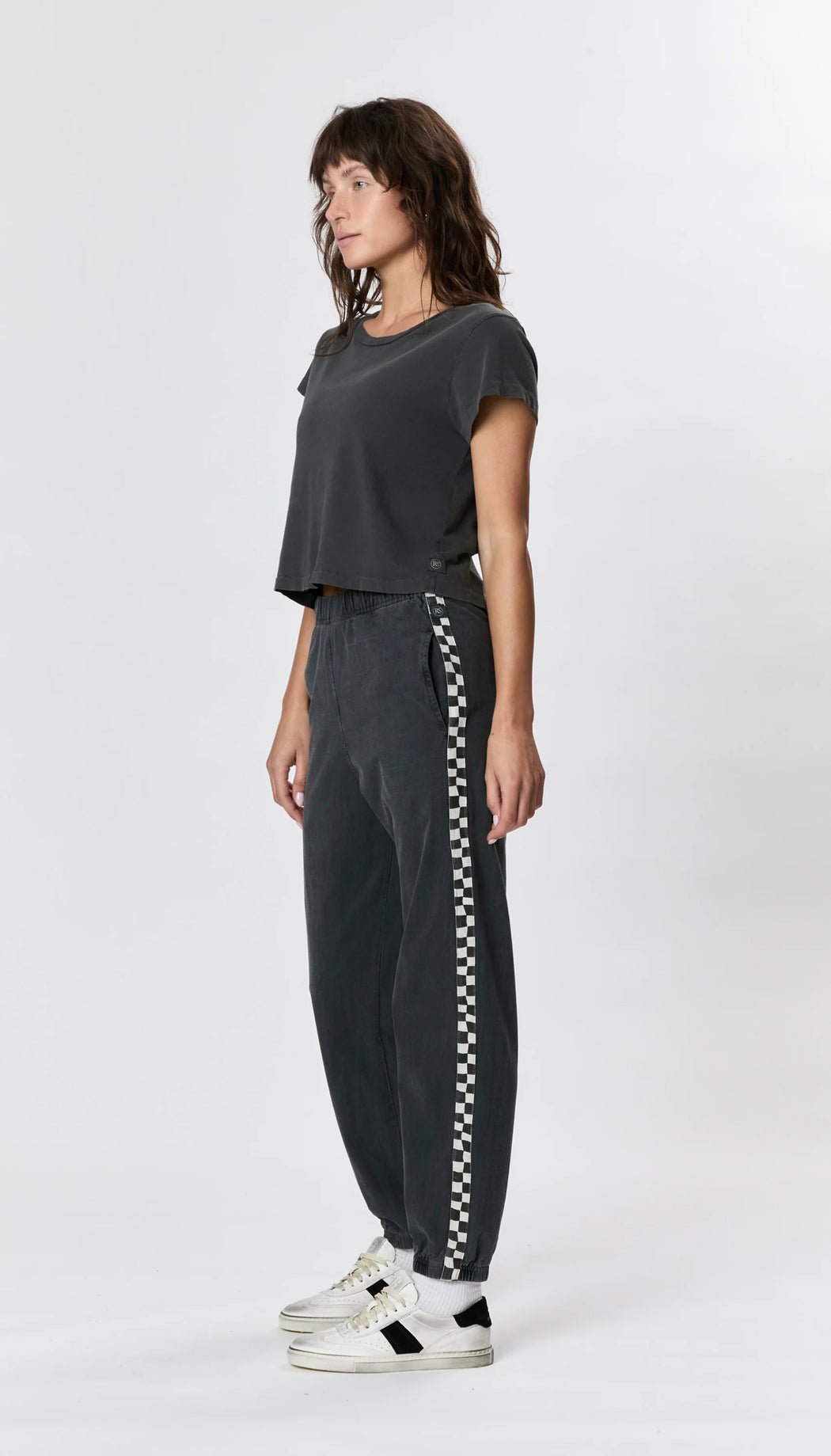 Slater Pant | Checkerboard Washed Black
