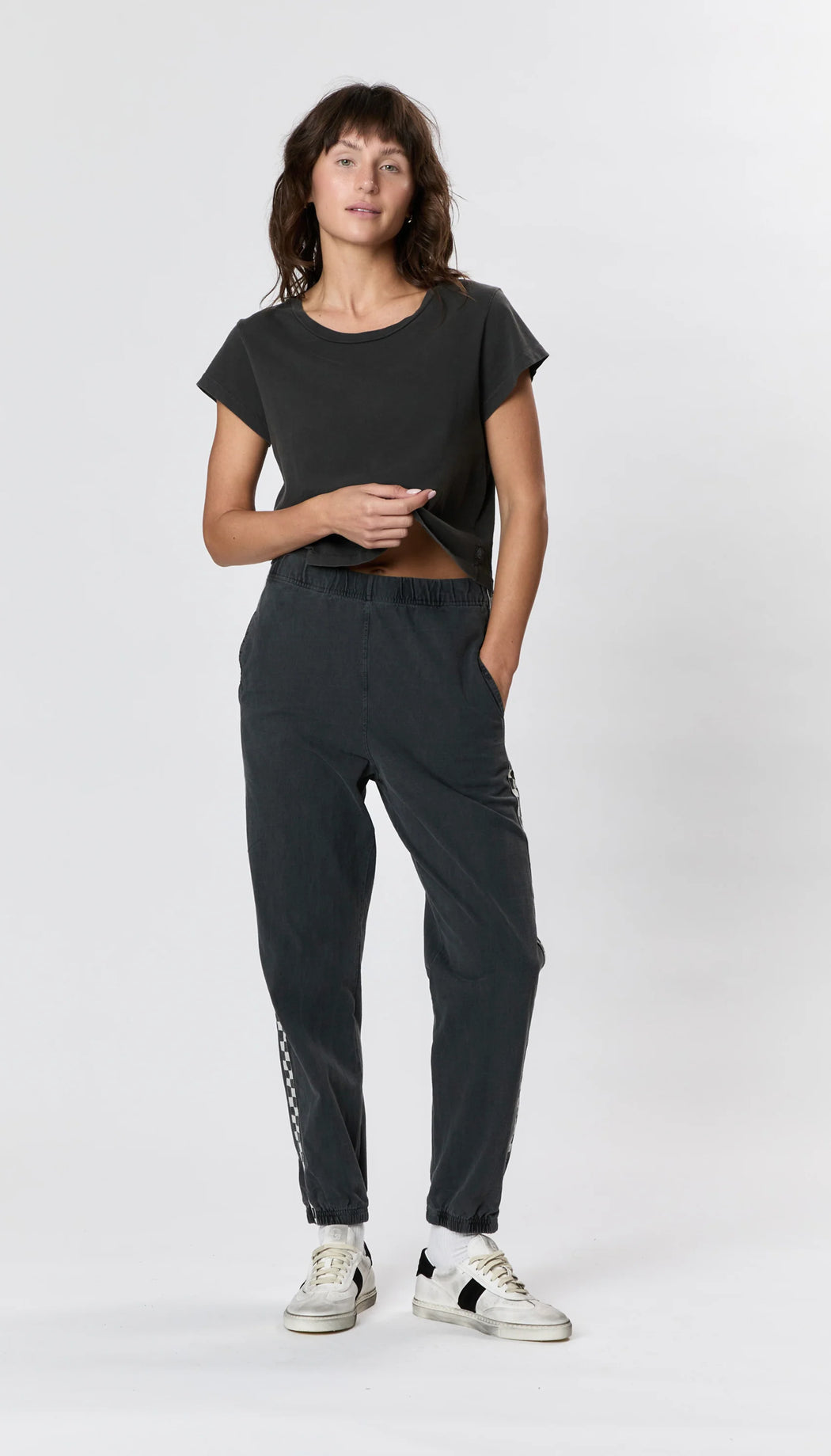 Slater Pant | Checkerboard Washed Black