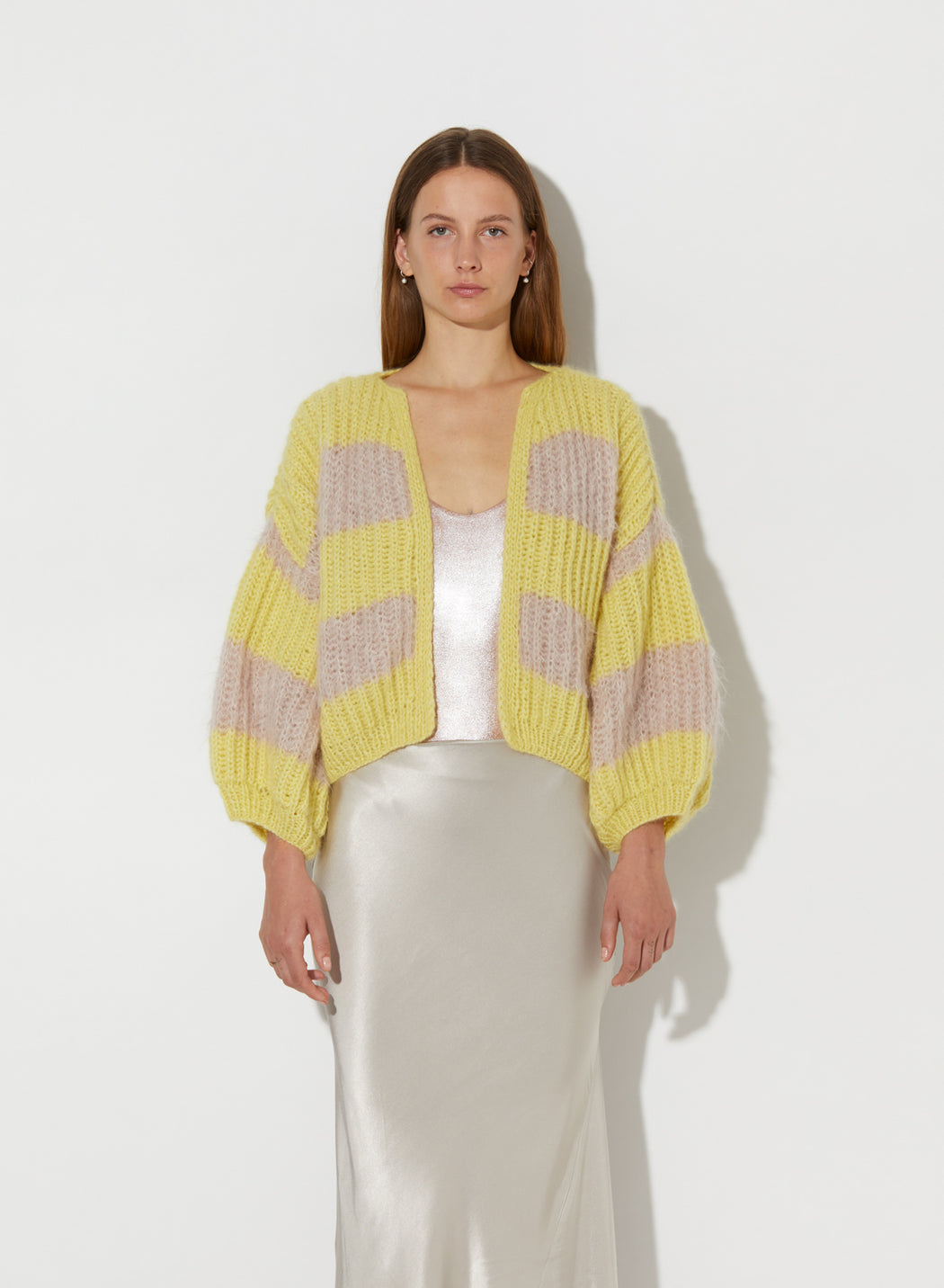 Alpaca Brioche Bomber | Sand + Yellow