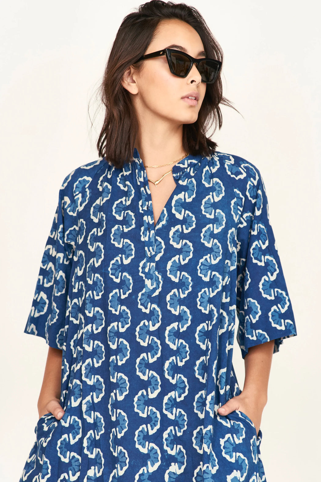 Faro Short Dress | Indigo Orchard Road