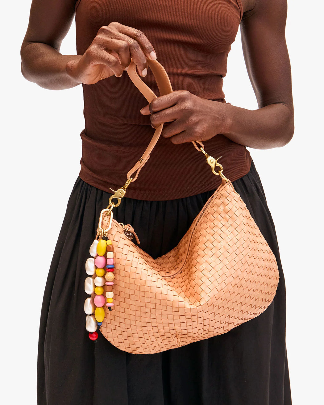 Moyen Messenger | Woven Checker Bisque
