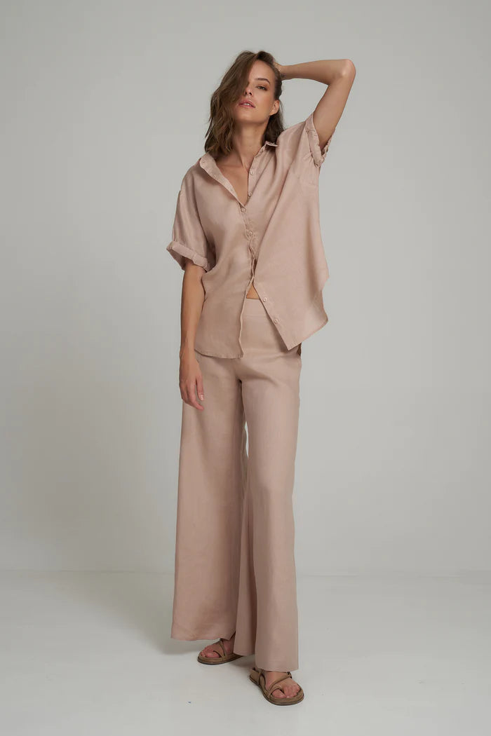 Olina Wide Leg Pant | Hibiscus