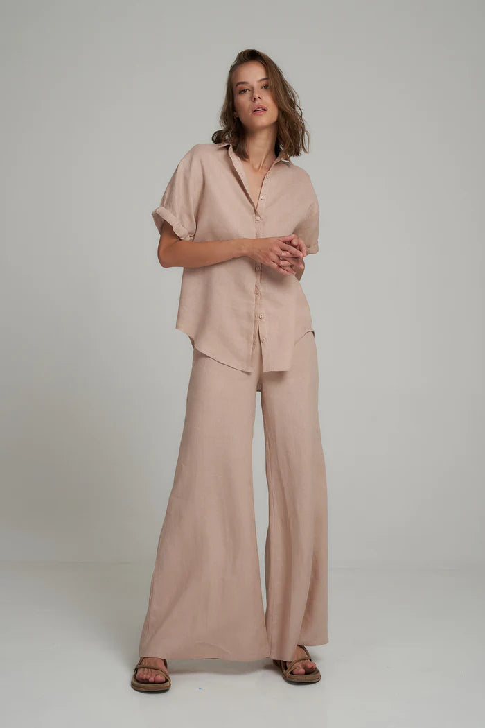 Olina Wide Leg Pant | Hibiscus