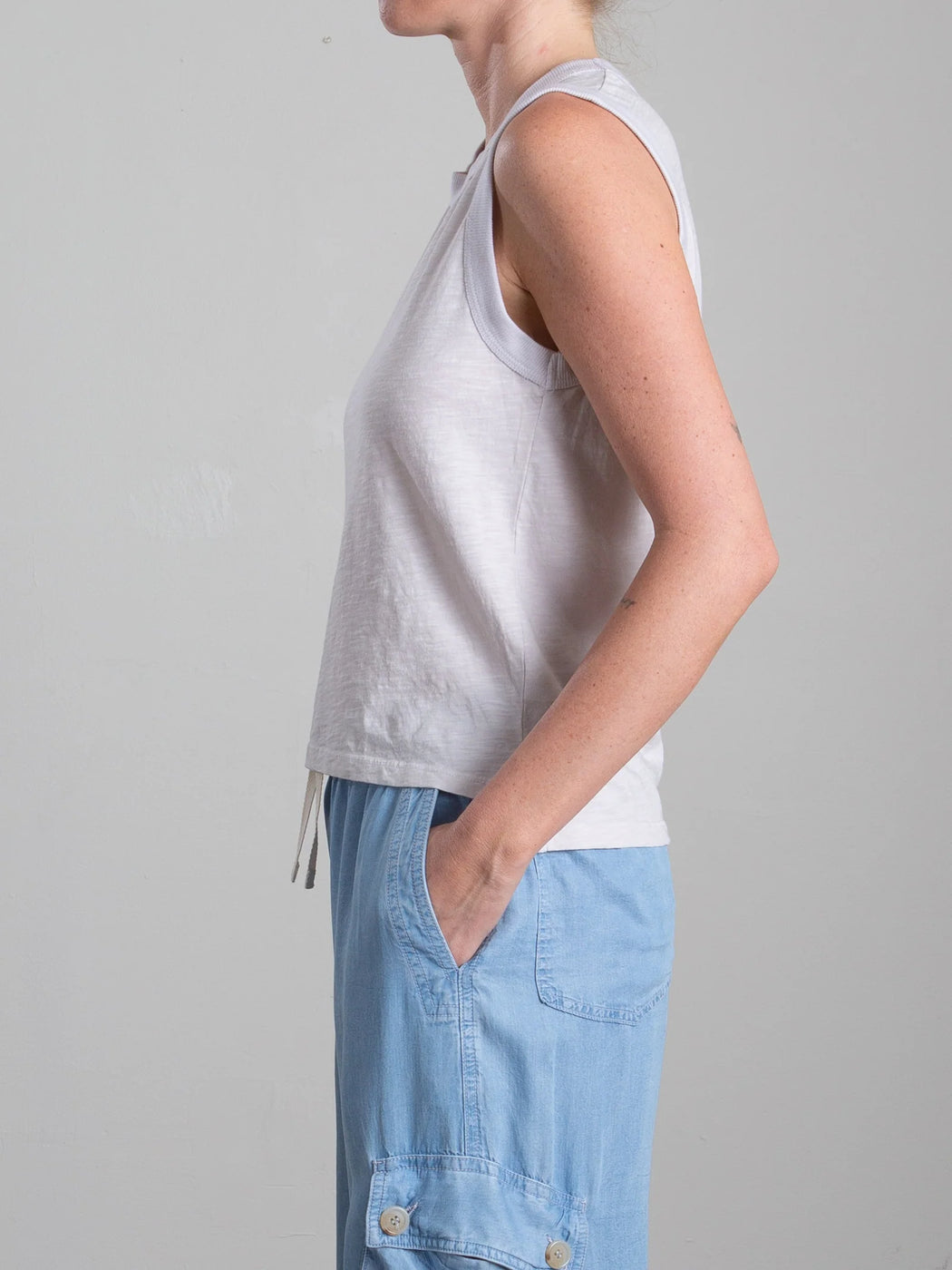 Liv Tank in Supima Slub | White