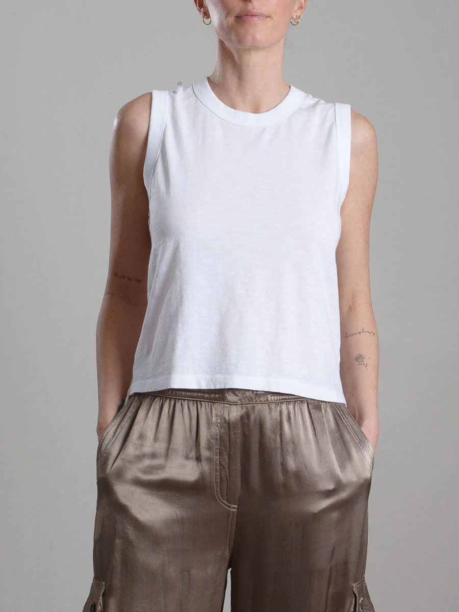 Liv Tank in Supima Slub | White