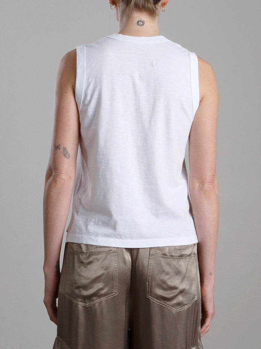 Liv Tank in Supima Slub | White
