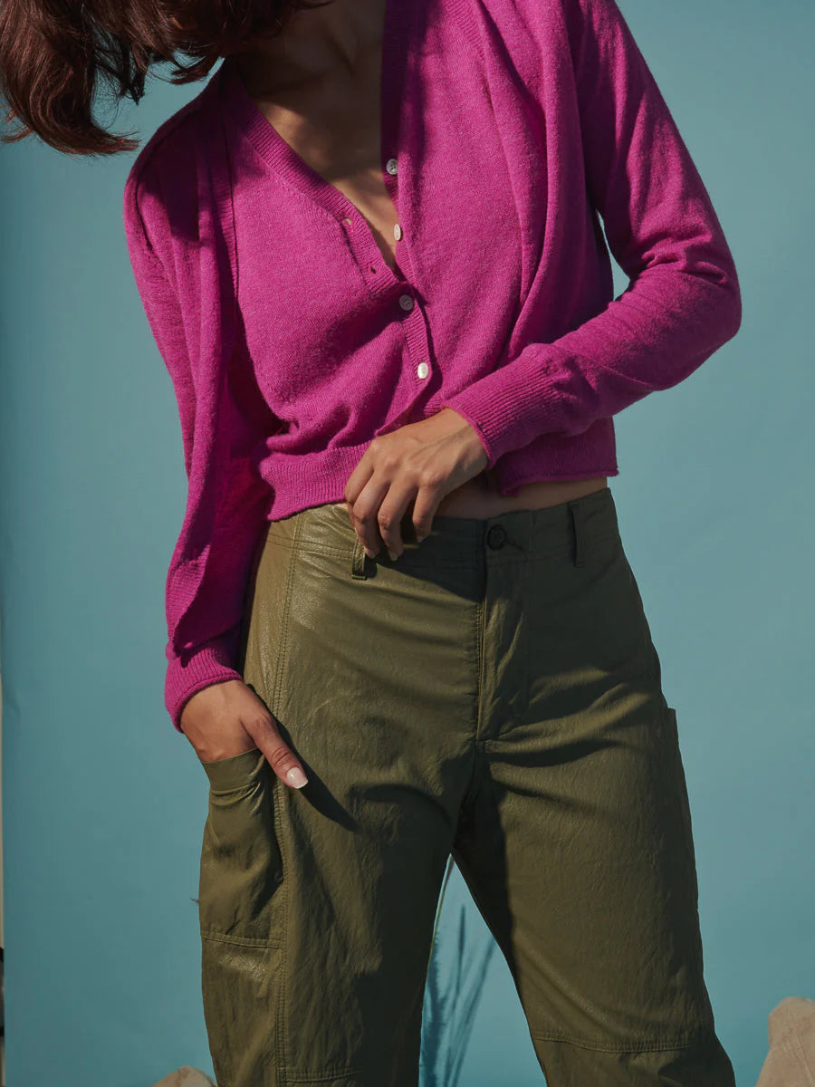 Torrance Pant in Faux Leather | Army