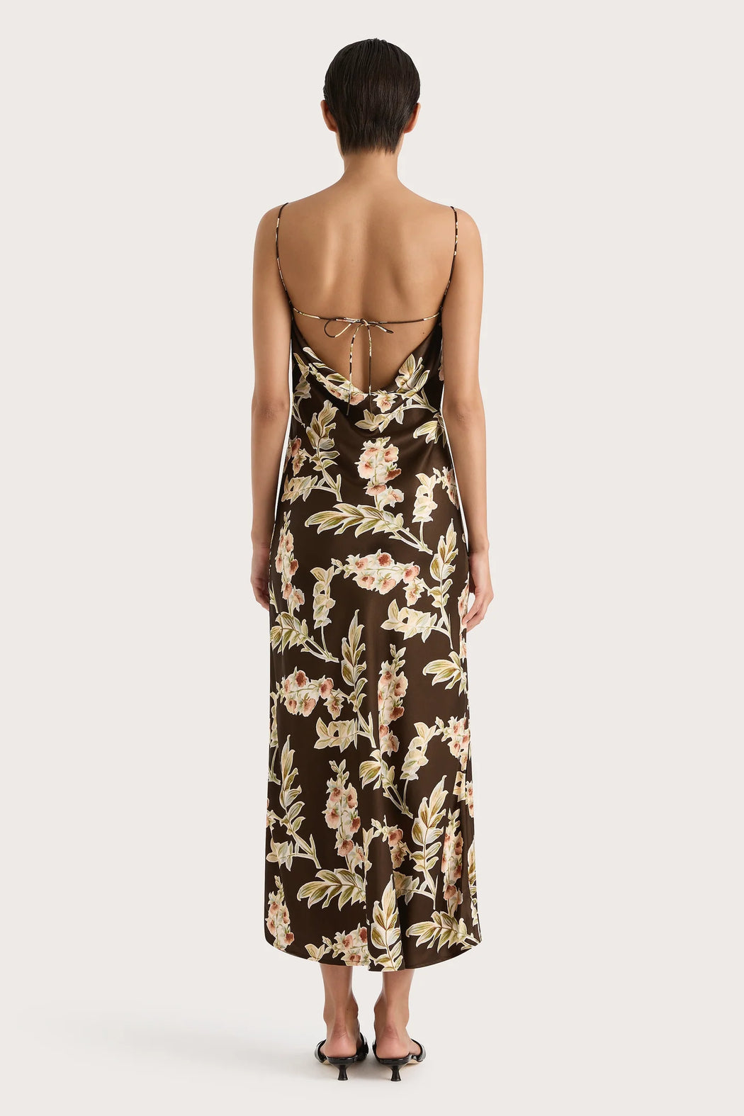Yolaine Midi Dress | Jardin Floral Chocolate