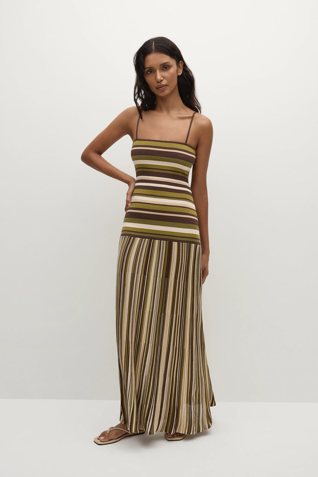 Essenia Knit Dress | Pine Stripe