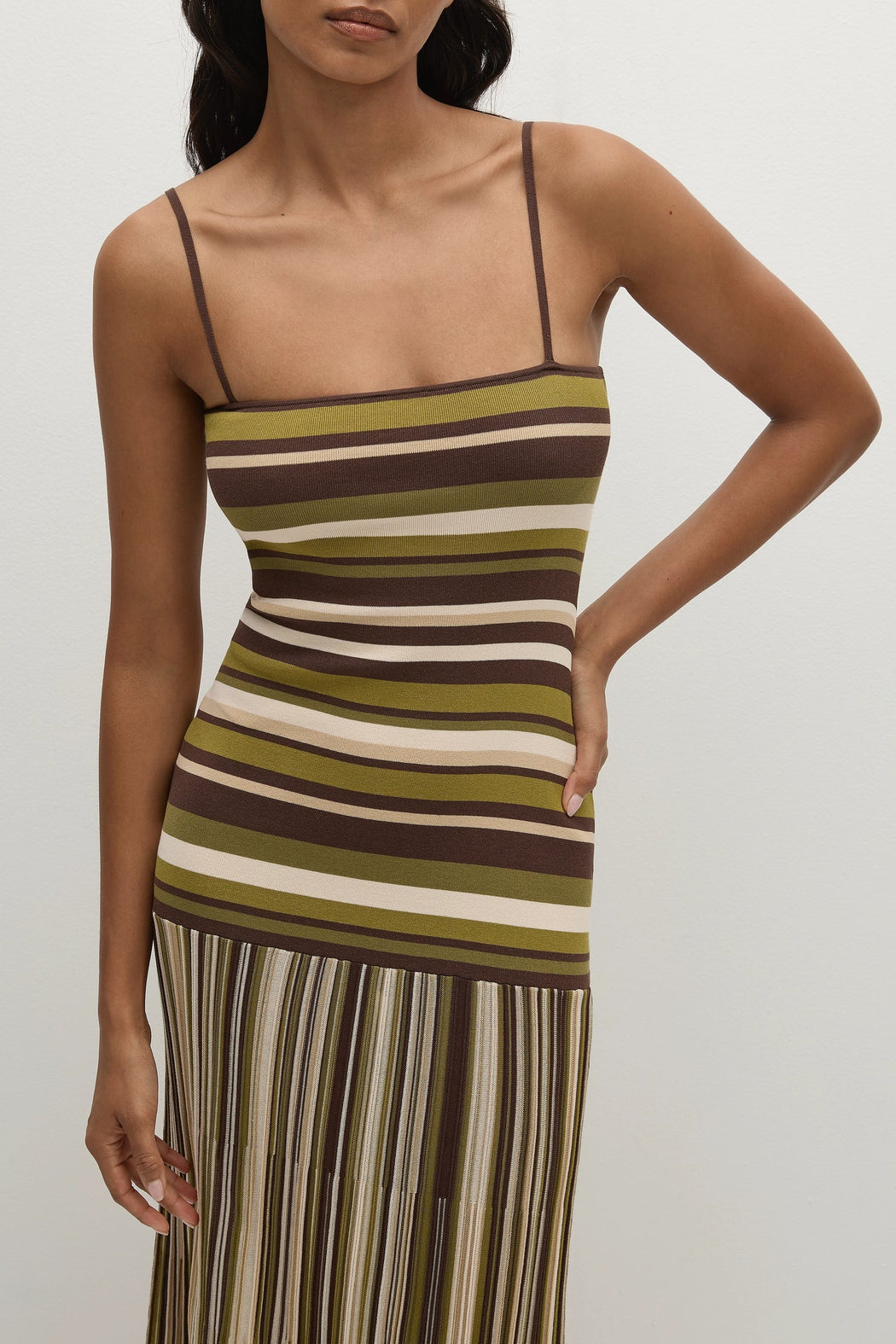 Essenia Knit Dress | Pine Stripe