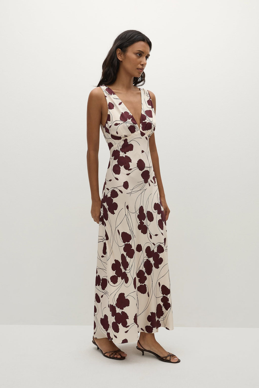 Signe Maxi Dress | Dandelion Floral Bordeaux
