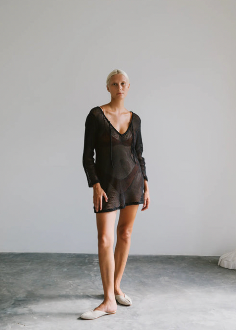 Mesh Short Cover-Up | Black Oyster