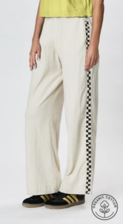 Wide Leg Slater Pant | Checkerboard Cream