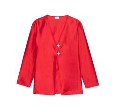The Taffeta Split Top | Bell Pepper