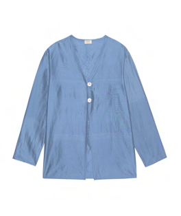 The Taffeta Split Top | Cornflower