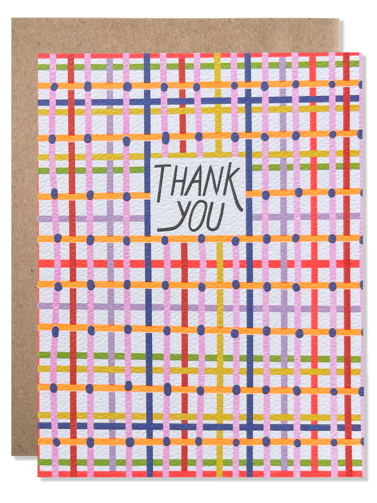 Thank You Plaid Set of 8