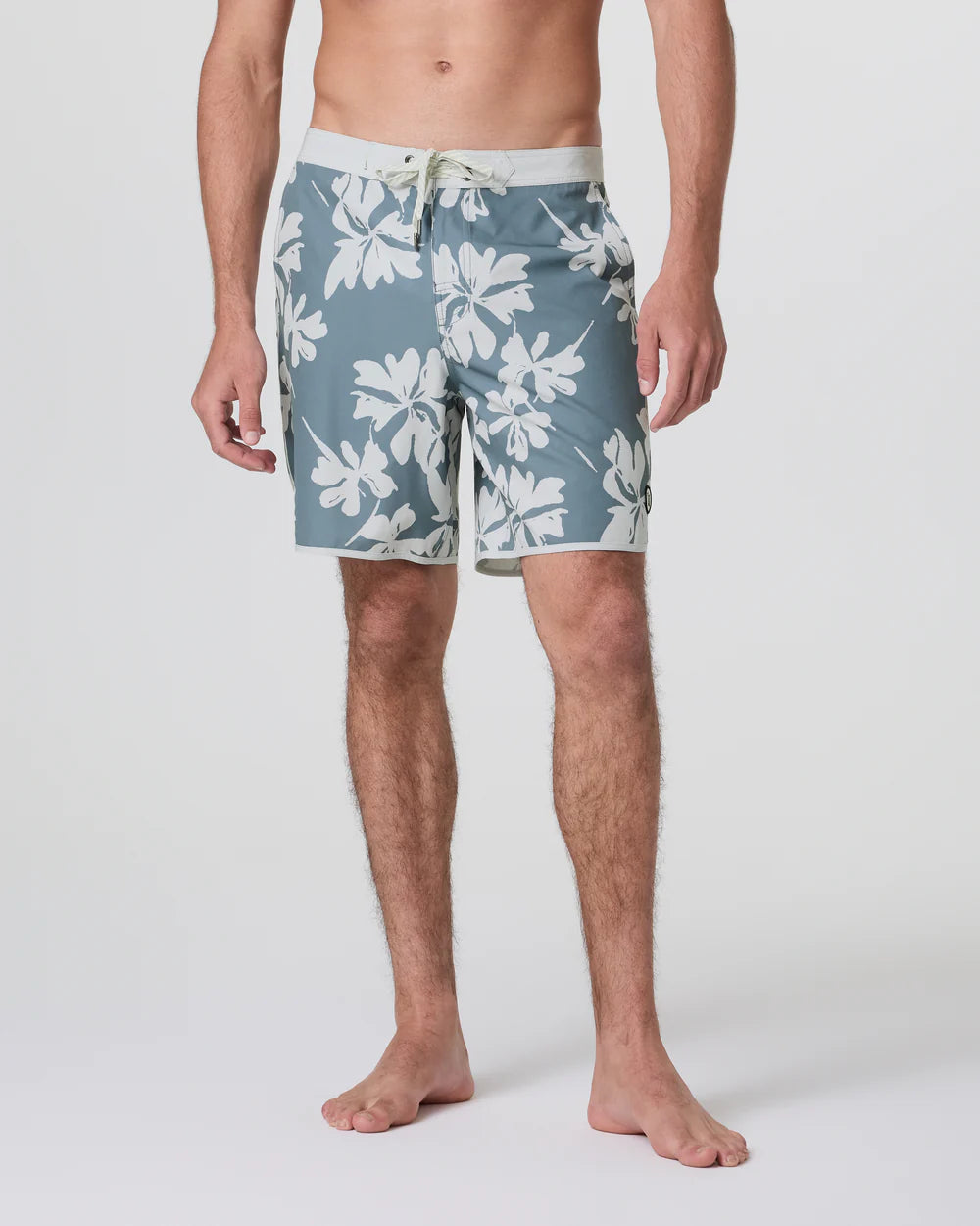 Cruise Boardshort | Dusty Blue Plumeria