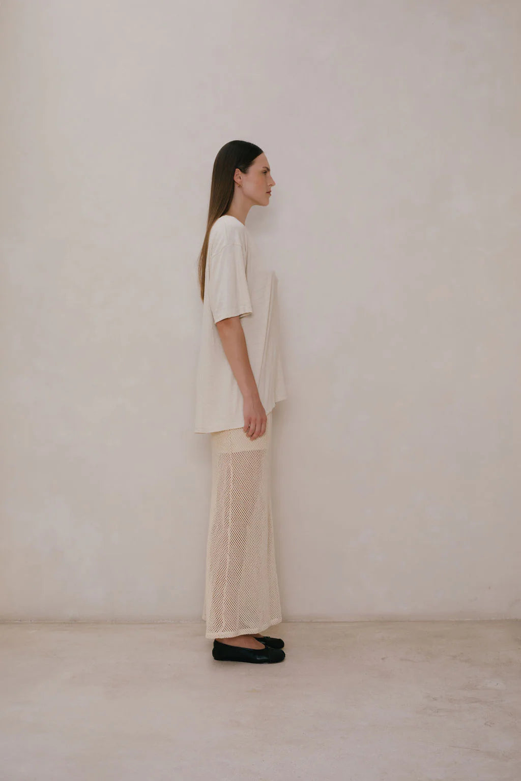 Mesh Long Skirt | Off White