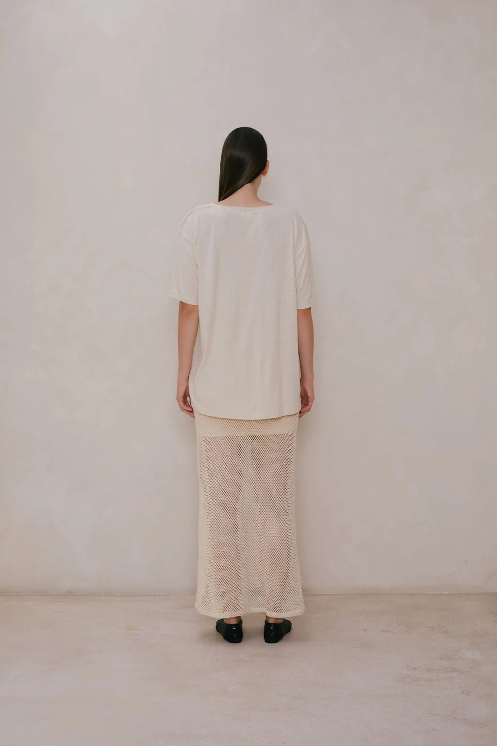 Mesh Long Skirt | Off White