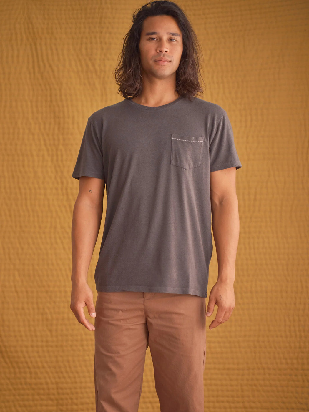 Hemp Pocket Tee | Faded Black