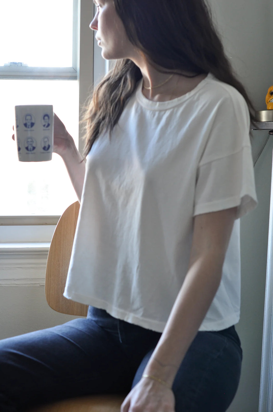 Vintage Fille Tee | Clean White