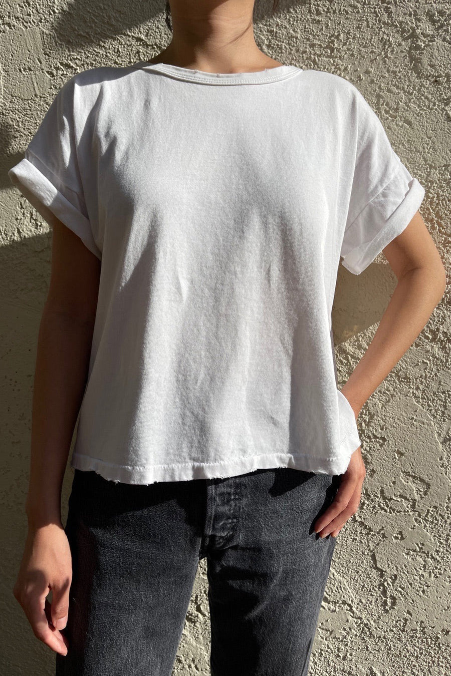 Vintage Fille Tee | Clean White