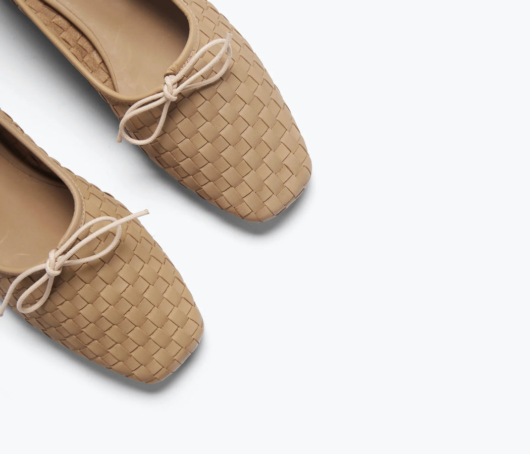 Jada Square Toed Ballet Flat | Latte