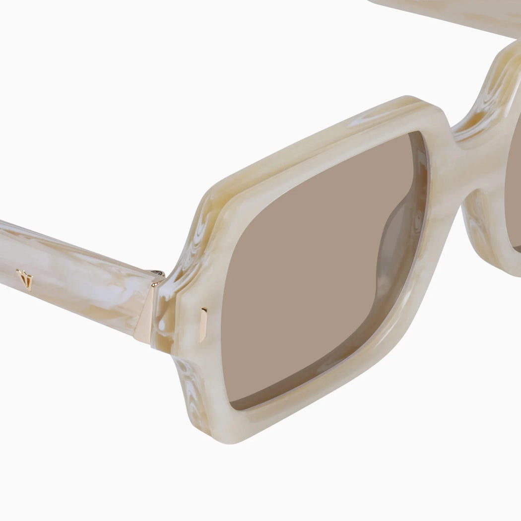 Liberty Travertine w. Gold Metal & Light Brown Lens