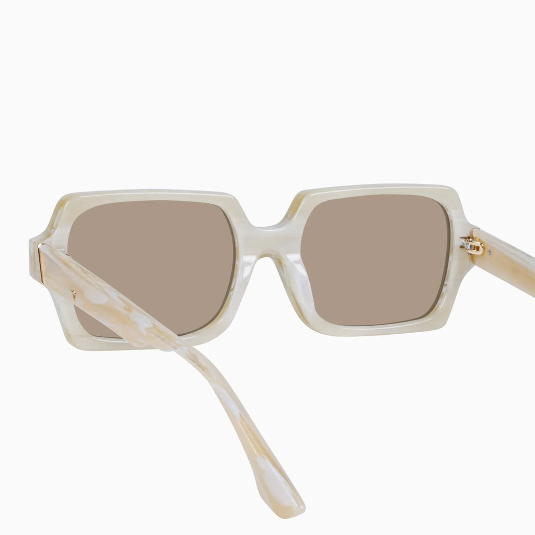 Liberty Travertine w. Gold Metal & Light Brown Lens