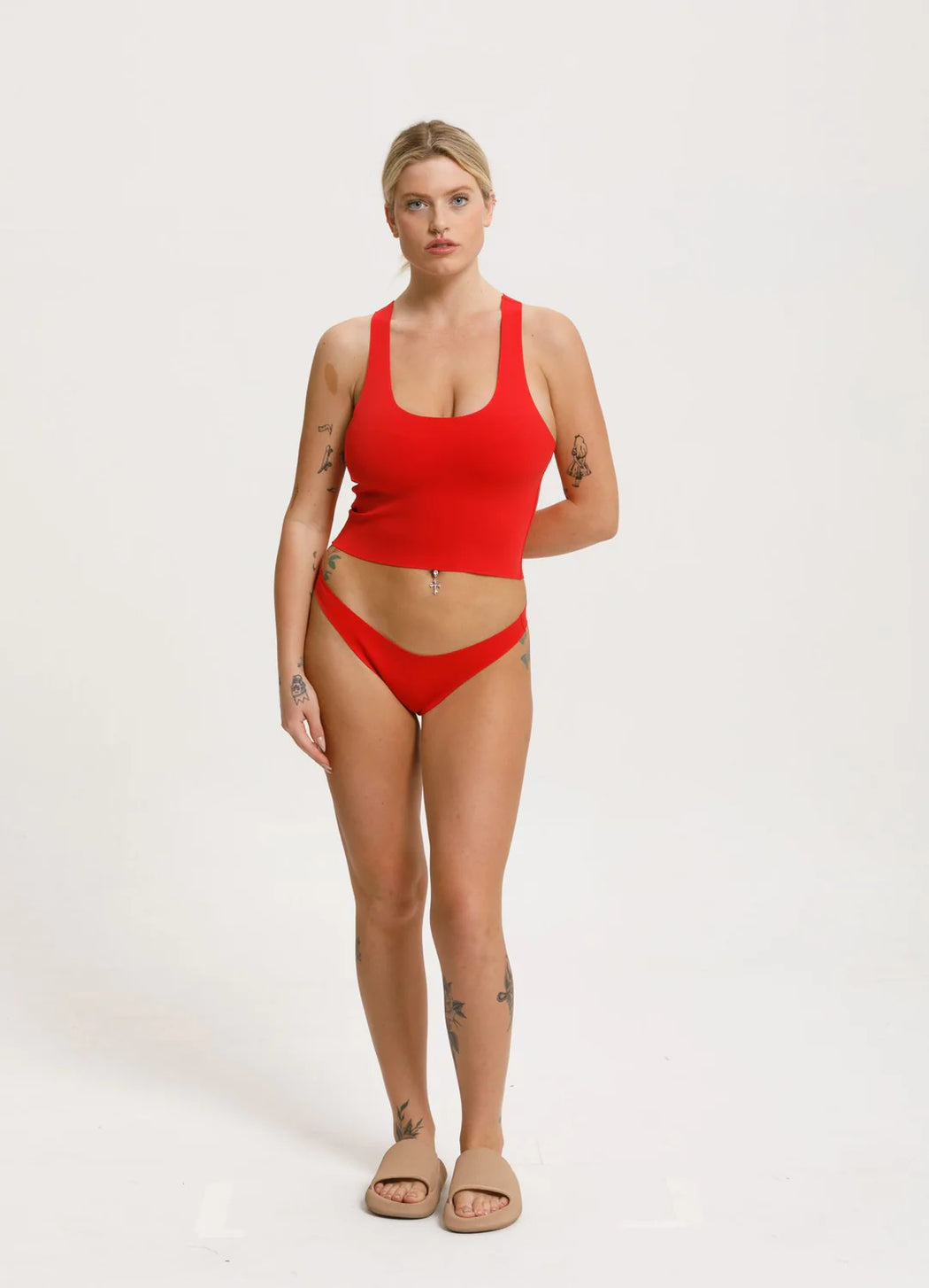 Racerback Tank | Neoprene Swim in Red