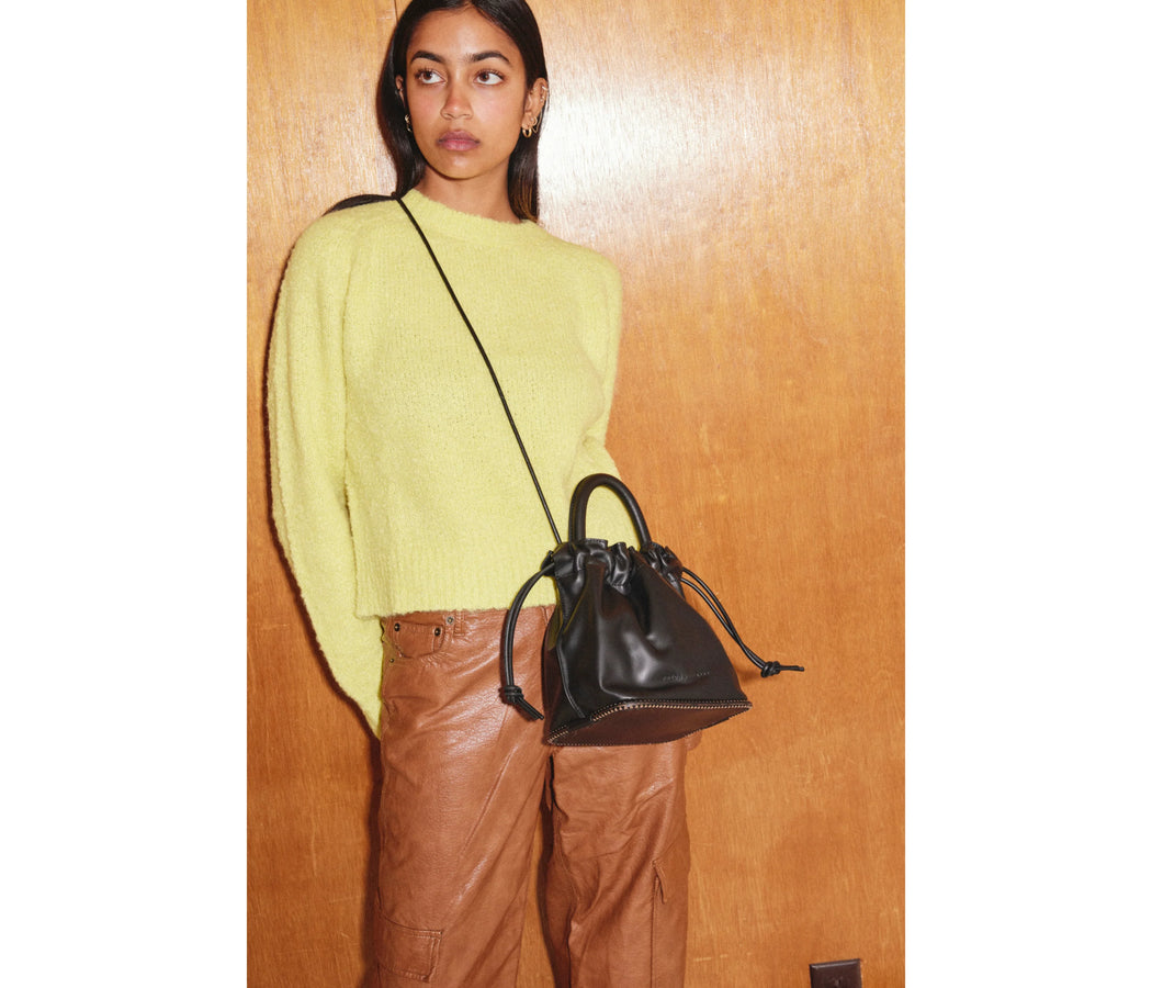 Ruby Bucket Bag | Black Calf