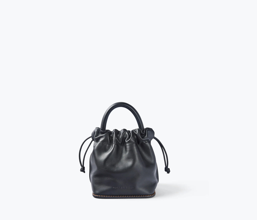 Ruby Bucket Bag | Black Calf