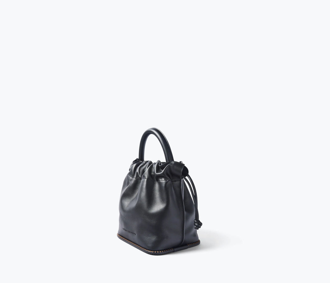 Ruby Bucket Bag | Black Calf