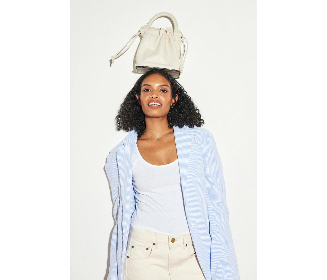 Ruby Bucket Bag | Bone Calf