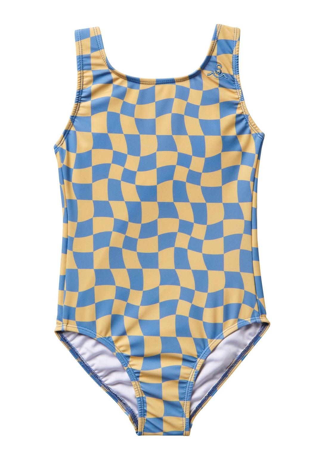 Wavy Checks Swimsuit l Banana