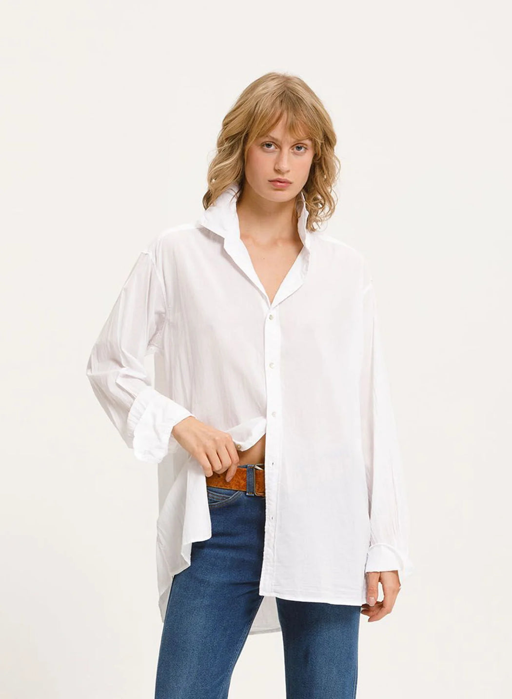 Collard Boy Shirt | White
