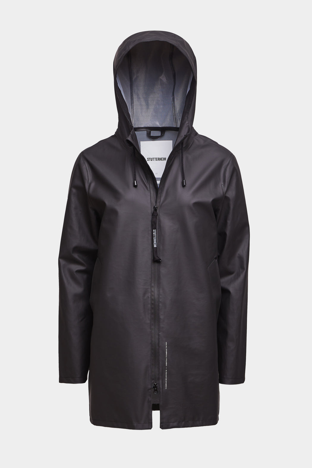 Stockholm LW Zip Raincoat | Black