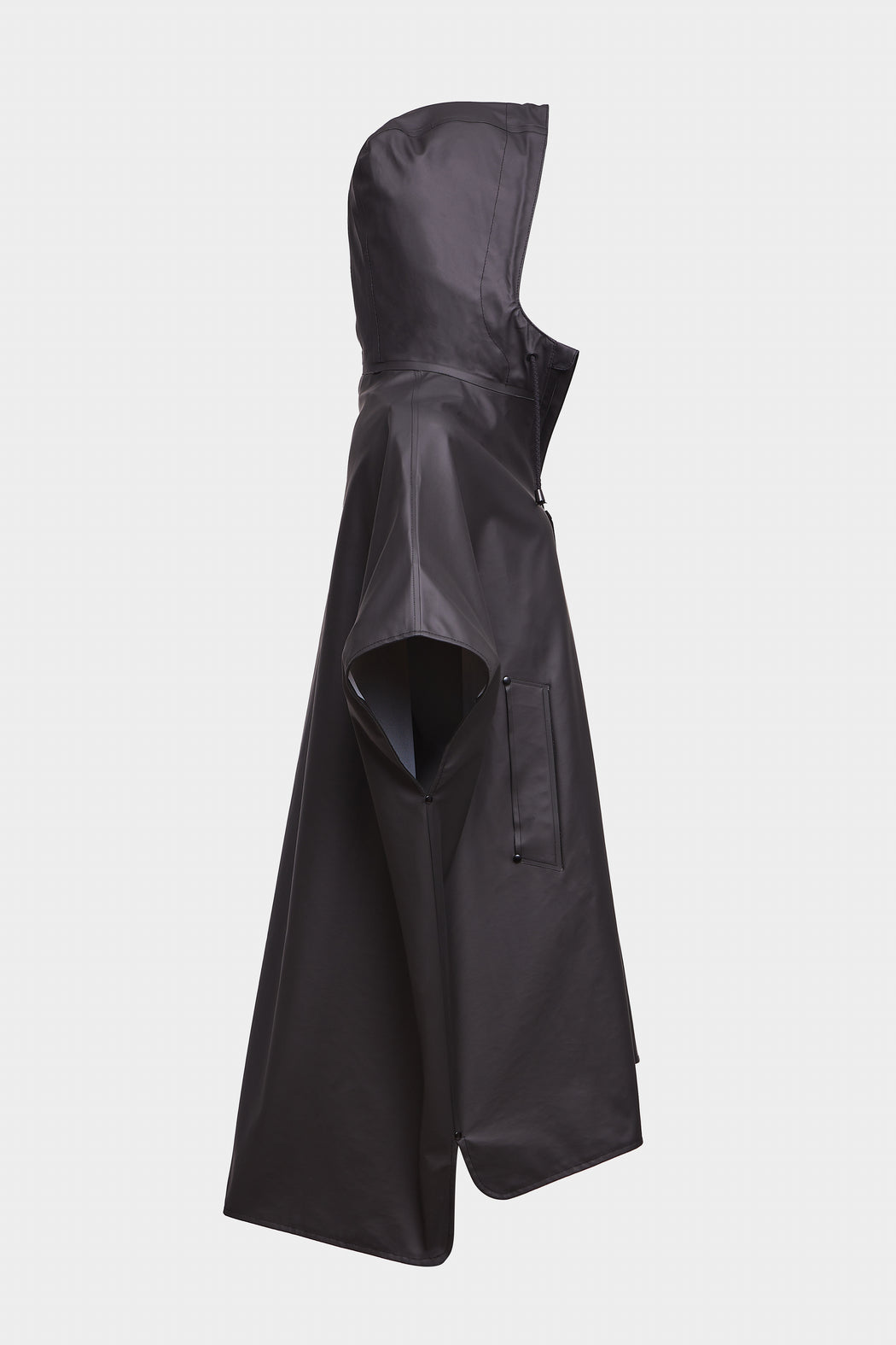 Lomma Zip Poncho | Black