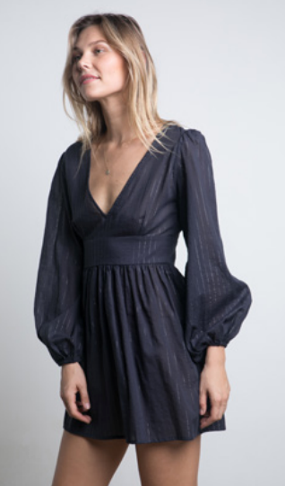 Arlo Dress | Blue Black