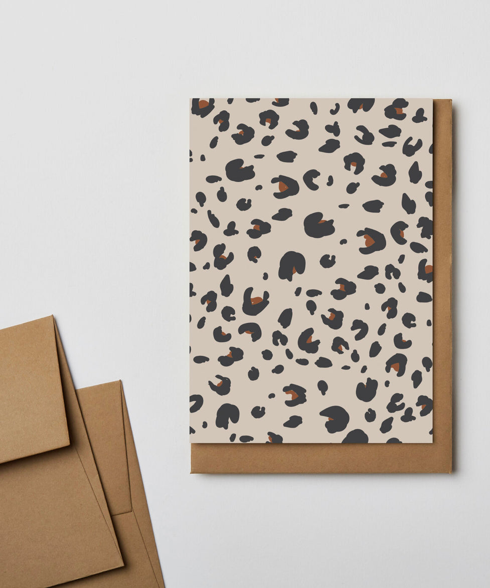 Leopard Notecard | Cream
